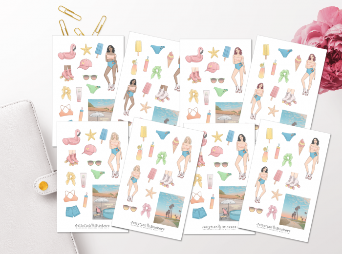 Girls Summer Sticker Set